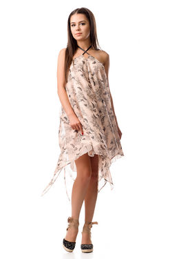 Ефирна дамска рокля на пеперуди