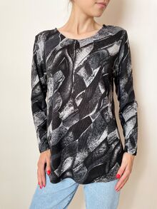 Дамска блуза с дълъг ръкав от мека, трикотажна материя в сиво, модел 7